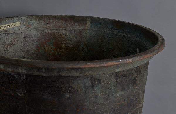 Gigantic Late 19th early 20th Century Bronze  Pot for making Batik from the Island of Java