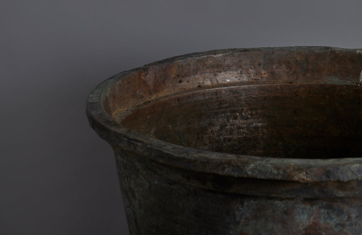 Large Late 19th early 20th Century Bronze  Pot for making Batik from the Island of Java