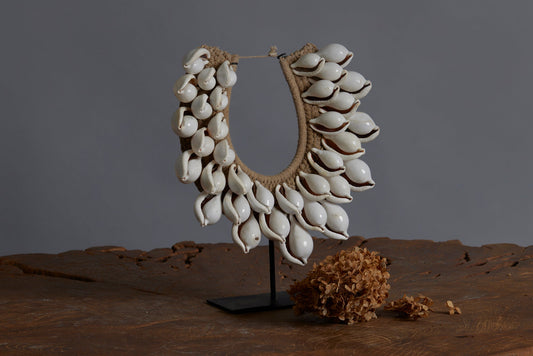 White Cowrie Shell Ceremonial Necklace from Papua New Guinea