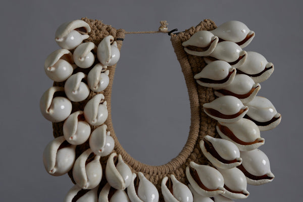 White Cowrie Shell Ceremonial Necklace from Papua New Guinea