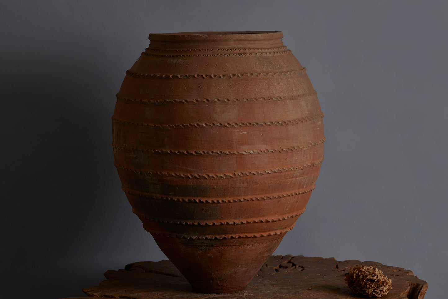 19th Century Turkish Terra Cotta Oil Jug