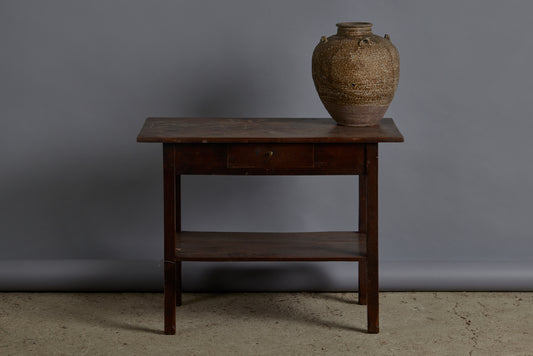 Small 19th Century Dutch Colonial One Drawer Bedside Stand