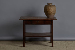 Small 19th Century Dutch Colonial One Drawer Bedside Stand