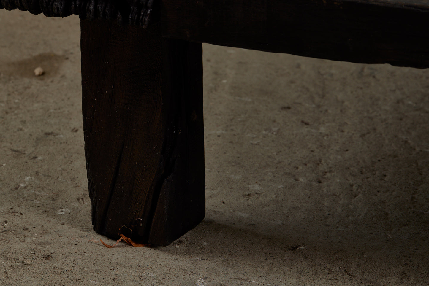 Large 5' Square Teak and Stone Coffee Table Incorporating 4 Pieces of Belgian Blue stone