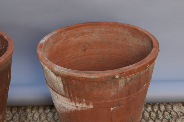 Pair of Large 3 Banded Terra Cotta Pots from Sumba
