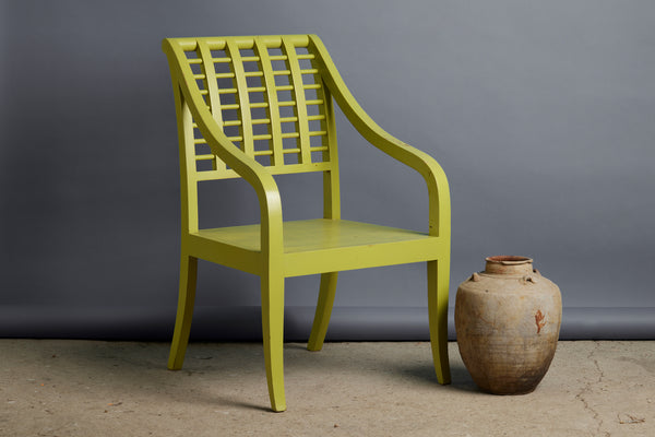 Green Painted Teak Relax Chair