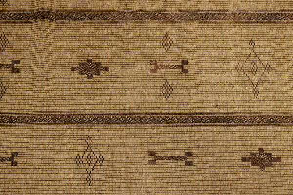 Large Blonde Colored Tuareg Carpet with Central Motifs of Bones Flanked by Checkered Diamonds (8'9" x 15'6")