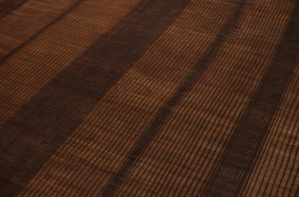 Early Large Dark Coco Colored Tuareg Carpet with a Large Decorative Central Band