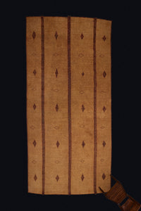 Large Early Tuareg Carpet with a Simple Design of Stepped Diamonds & Separated by 3 Decorative Bands