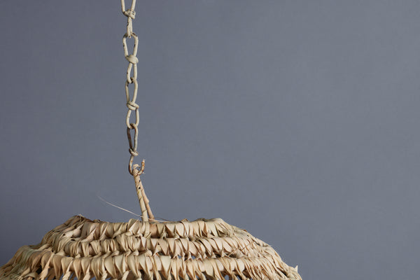Hanging Moroccan Woven Palm Light from Marrakesh