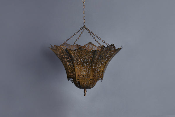 Intricate Pierced Work Early Moroccan Hanging Light