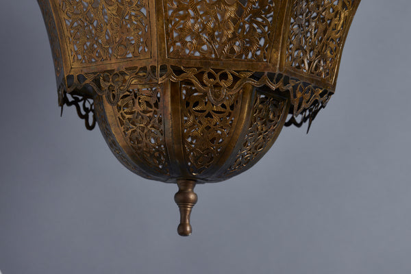 Intricate Pierced Work Early Moroccan Hanging Light