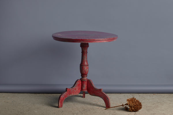 Dutch Colonial Red Painted Teak Stand