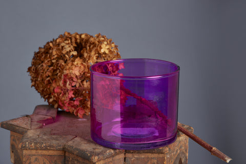 Hand Blown Violet Colored Flashed Glass Vase from Marrakesh