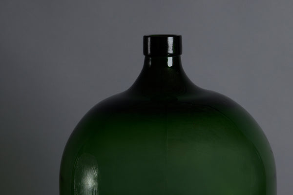 Large 19th Century Dutch Blown Green Colored Glass Demijohn