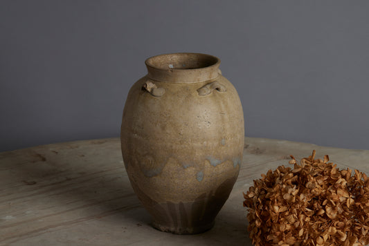 Cream Glaze Colored Northern Sung Dynasty Storage Pot Discovered in the Musi River Basin