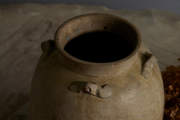 Cream Glaze Colored Northern Sung Dynasty Storage Pot Discovered in the Musi River Basin