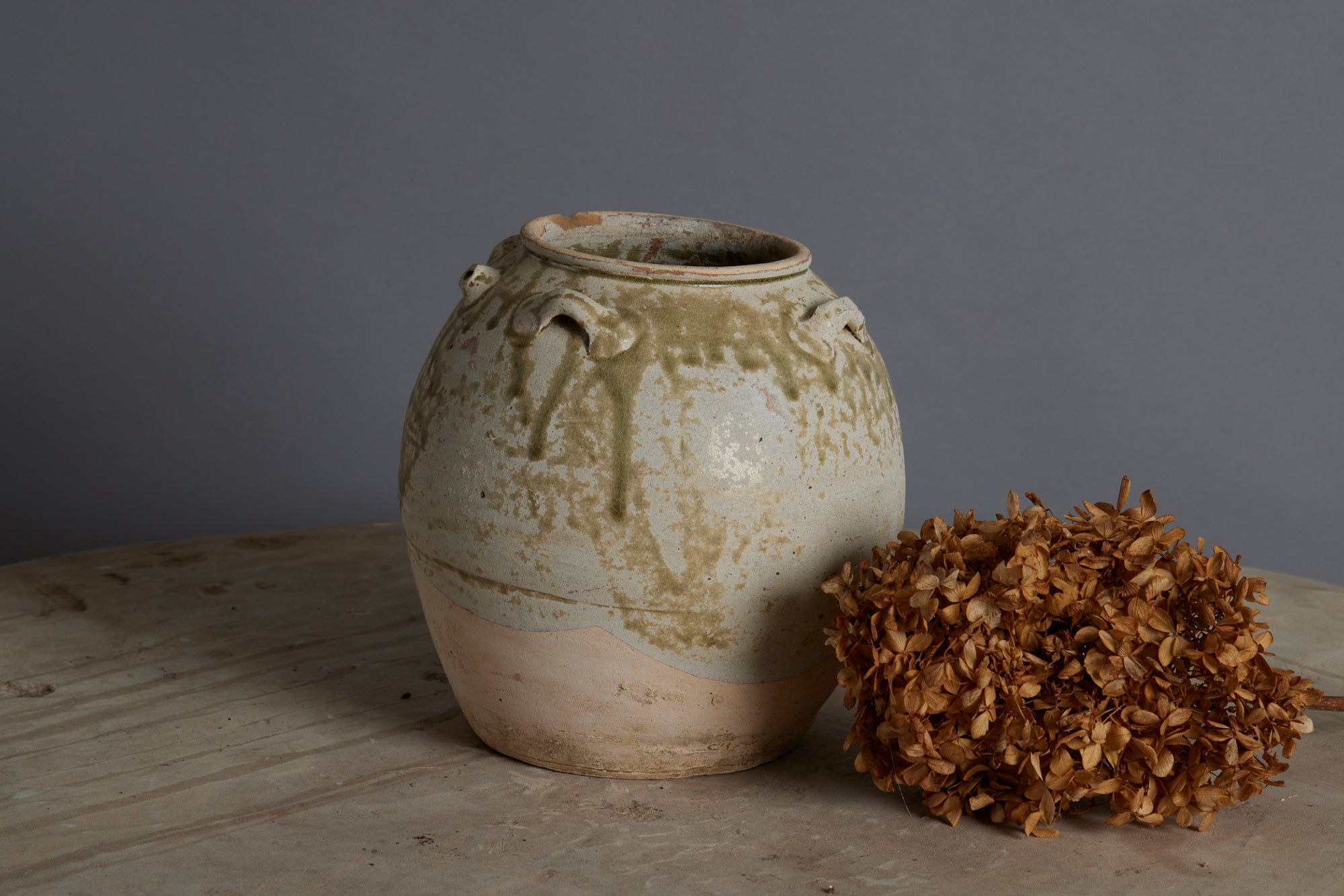 Spatterware Yue Wei Storage Jar from a Shipwreck off the Coast of Java