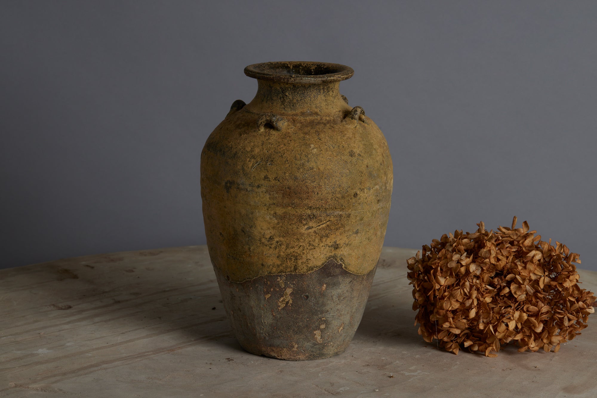 A Yellow and Brown Glaze Sung Dynasty Storage Jar intended for the Spice Trade in Indonesia from the Musi River Basin