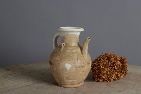 A Yue Wei Dynasty Teapot from the Musi River Basin in Sumatra with Repairs to the Handle and Upper Rim