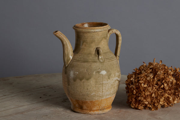 A Yue Wei Dynasty Teapot found in the Musi River Basin in Sumatra with a Pale Celadon Glaze and No Repair