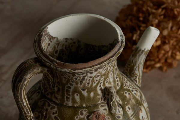 A Great Example of a Yue Wei Spatterware Teapot found in the Musi River with a Repair to the Upper Rim and the Spout