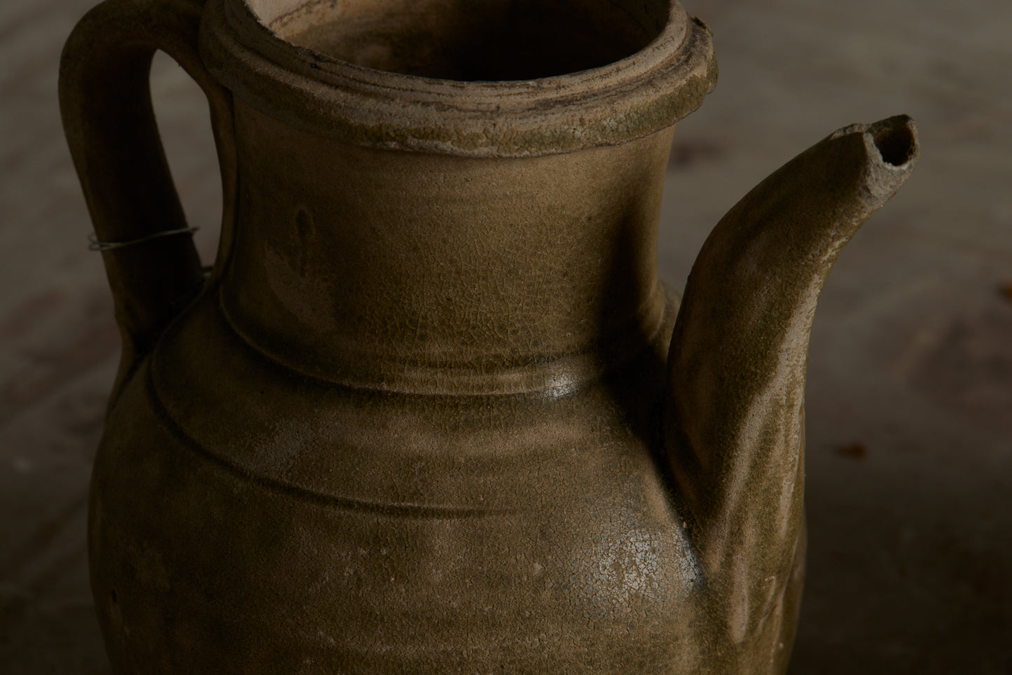 Small Green Glaze Yue We Teapot found in the Musi River Basin in Sumatra