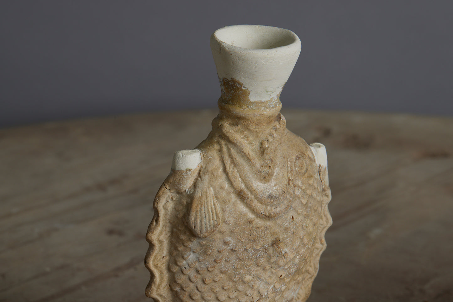 A Rare Sung Dynasty Fish Shaped Bottle with some Repair to the Rim and Body