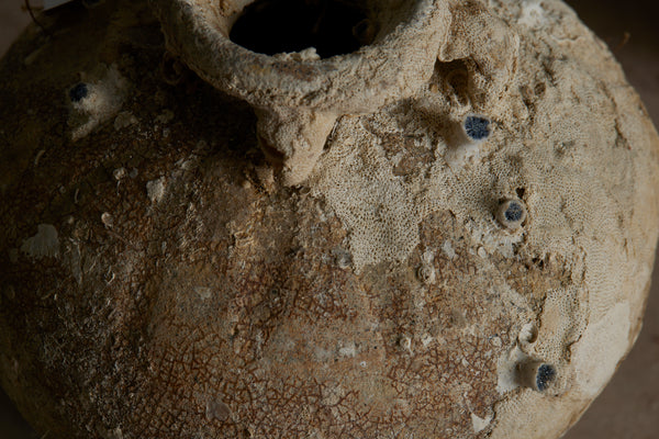 Small White Sung Dynasty Double Handle Shipwreck Bottle found off the Coast of Java