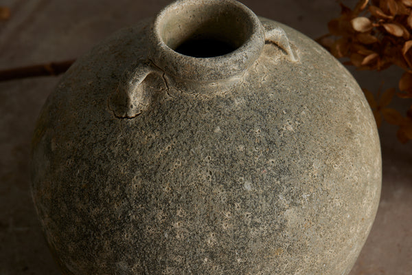 Celadon Glaze Sung Dynasty Coconut Shaped Bottle found in Musi River Basin in Sumatra