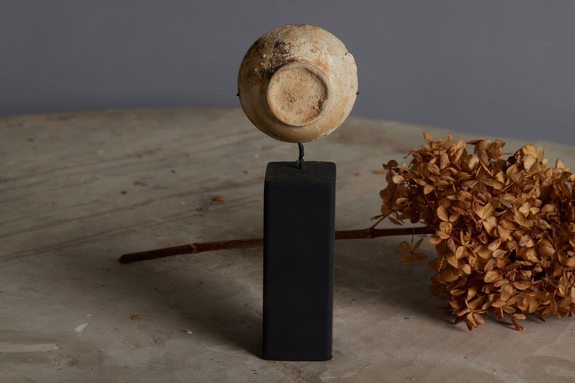 Blanc de Chine Shipwreck Tea Bowl Mounted on a Stand