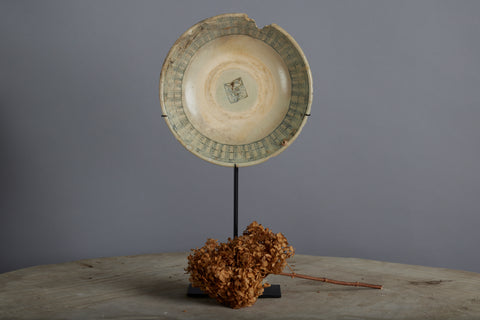 Large 19th Century Chin Dynasty Shipwreck Bowl Mounted on Stand