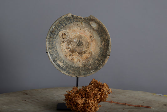 Large 19th Century Chin Dynasty Shipwreck Bowl Mounted on Stand