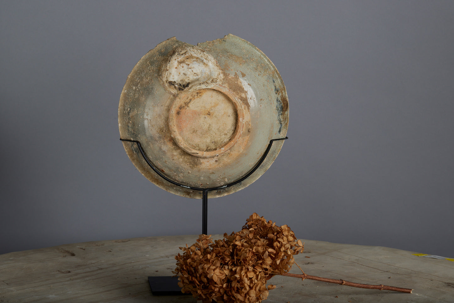 Large 19th Century Chin Dynasty Shipwreck Bowl Mounted on Stand