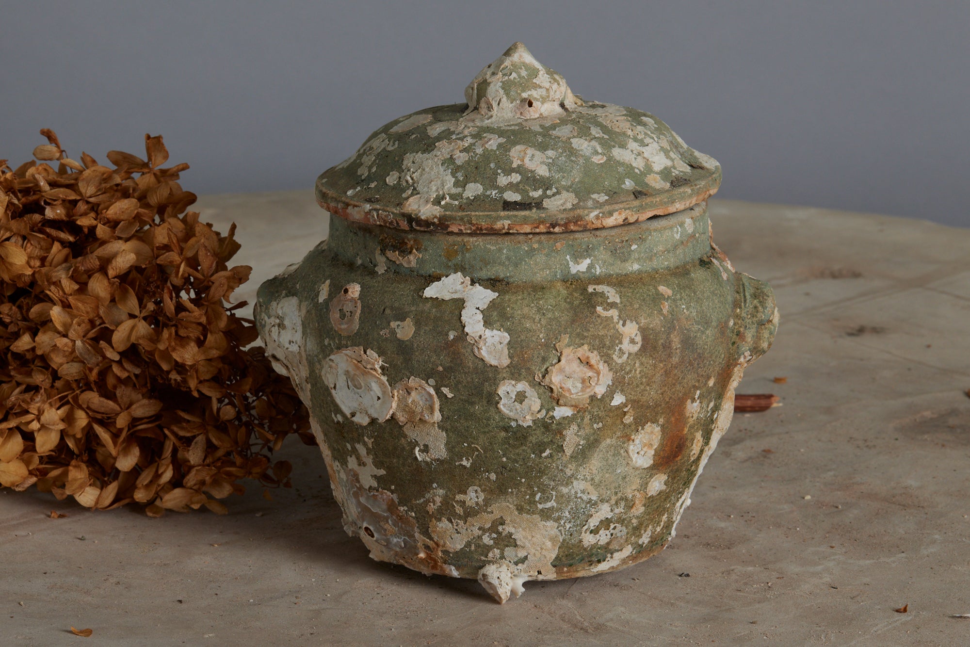 Medium Size Mid 19th Century Chinese Celadon Ginger Jars from a Shipwreck off the Coast of Borneo