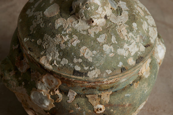 Medium Size Mid 19th Century Chinese Celadon Ginger Jars from a Shipwreck off the Coast of Borneo