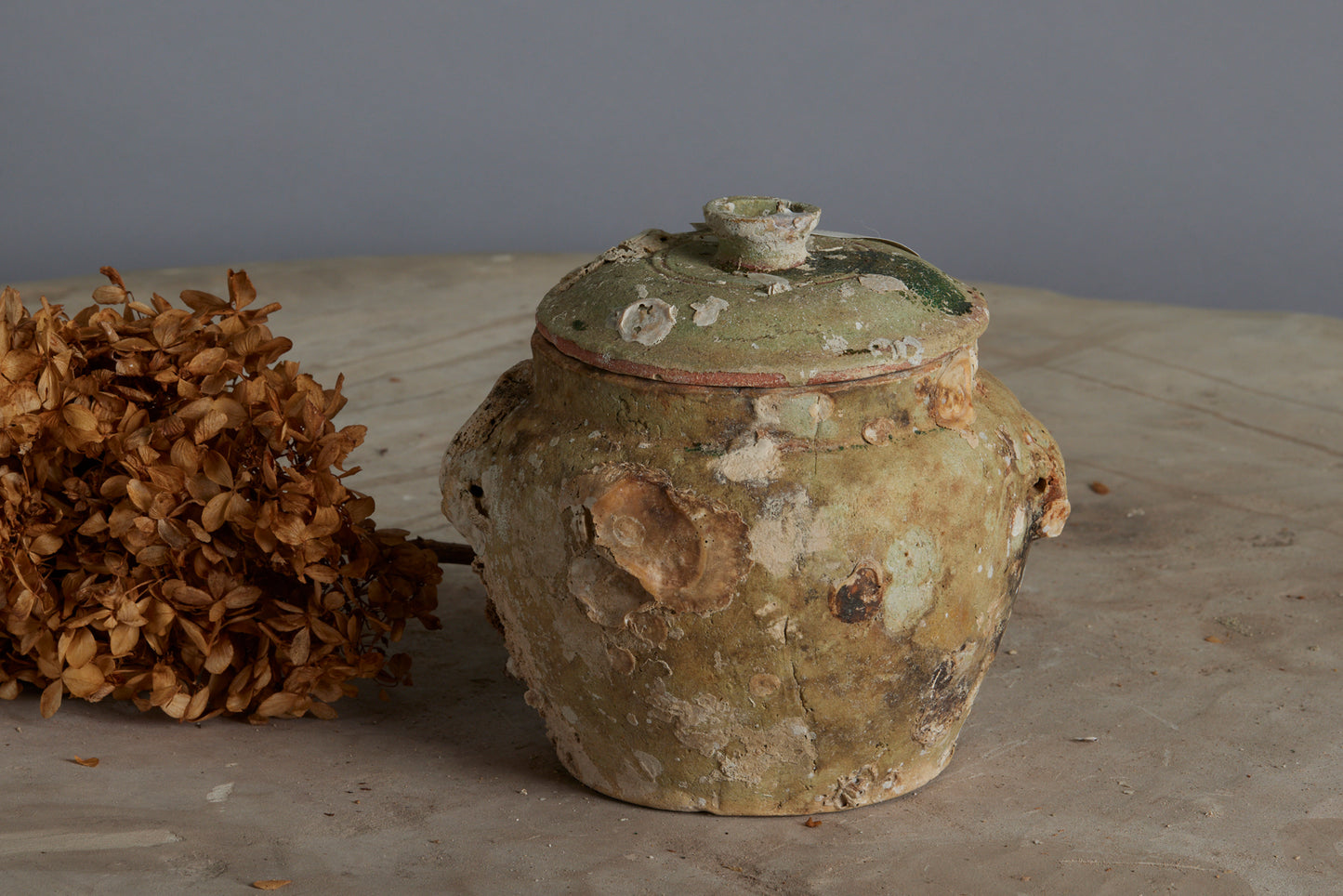 Medium Size Mid 19th Century Chinese Celadon Ginger Jars from a Shipwreck off the Coast of Borneo
