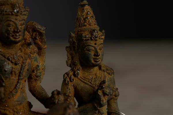 17th Century Small Bronze Buddhist Altar Group with Shiva and Ganesh from Java