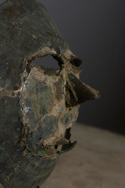 Early Bronze 15th to 16th Century Mask Found in Musi River