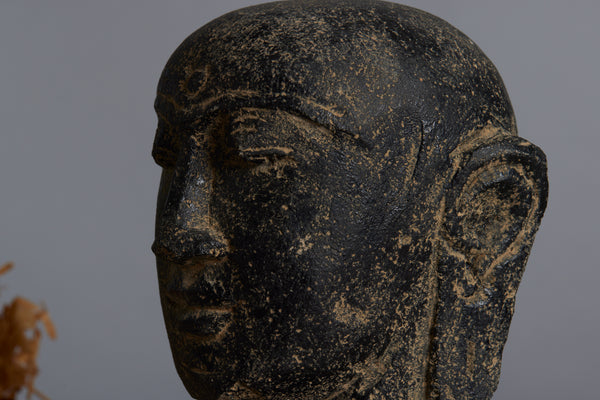 Small Stone Carved Head of Buddha
