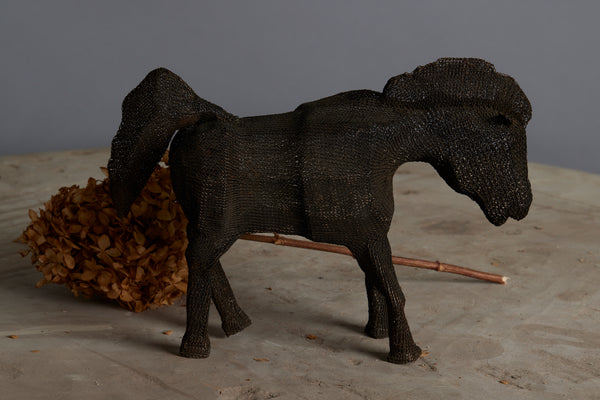 A Knit Steel Horse Figure from the Island of Sumba