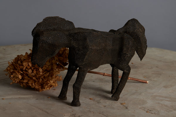 A Knit Steel Horse Figure from the Island of Sumba