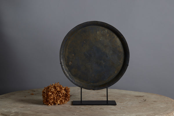 Small 17th Century Mounted Bronze Offering Tray Excavated from the Musi River in Sumatra