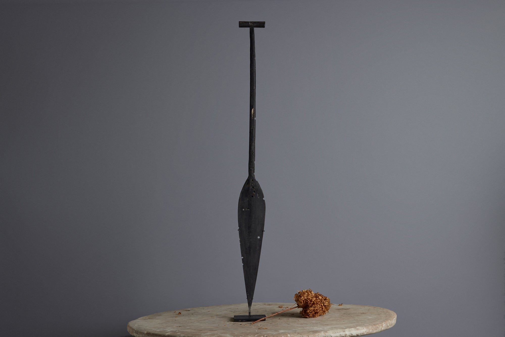 A Beautifully Carved Ulin Paddle Found on the Bottom of a River in Borneo