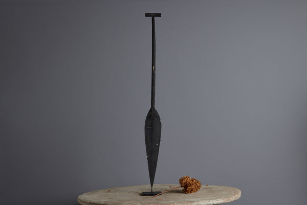 A Beautifully Carved Ulin Paddle Found on the Bottom of a River in Borneo