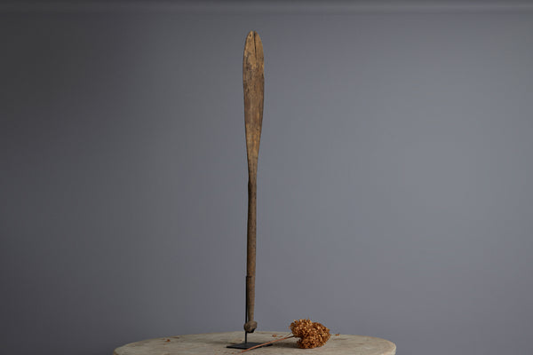 A Beautifully Carved Ulin Paddle Found on the Bottom of a River in Borneo