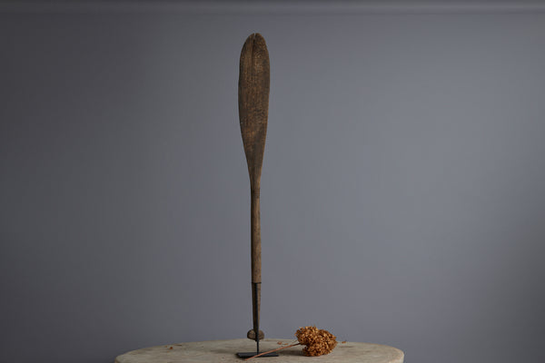 A Beautifully Carved Ulin Paddle Found on the Bottom of a River in Borneo