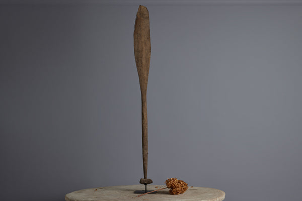 A Beautifully Carved Ulin Paddle Found on the Bottom of a River in Borneo