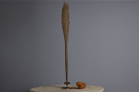 A Beautifully Carved Ulin Paddle Found on the Bottom of a River in Borneo