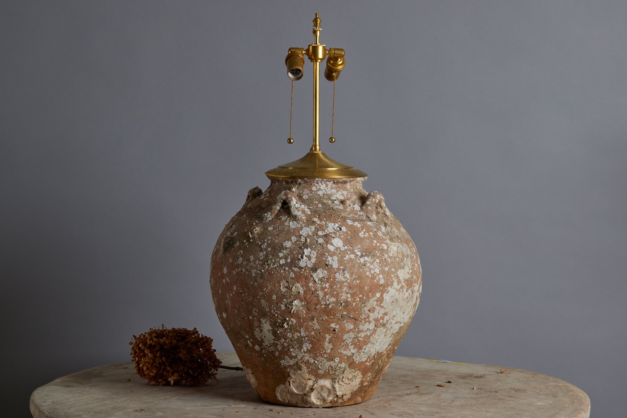 Large Shell Encrusted Sung Dynasty Shipwreck Pot made for the Spice Trade in Indonesia as a Lamp